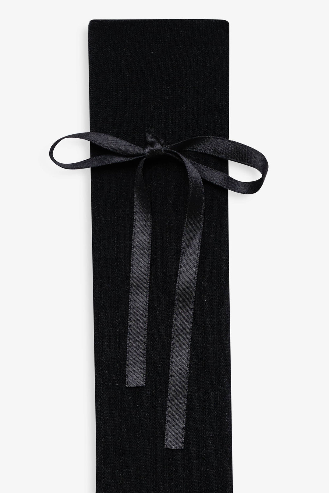 Knee-High Bow Socks Black