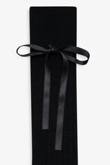 Knee-High Bow Socks Black