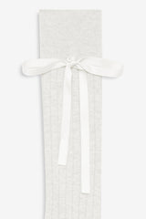 Knee-High Bow Socks Cream