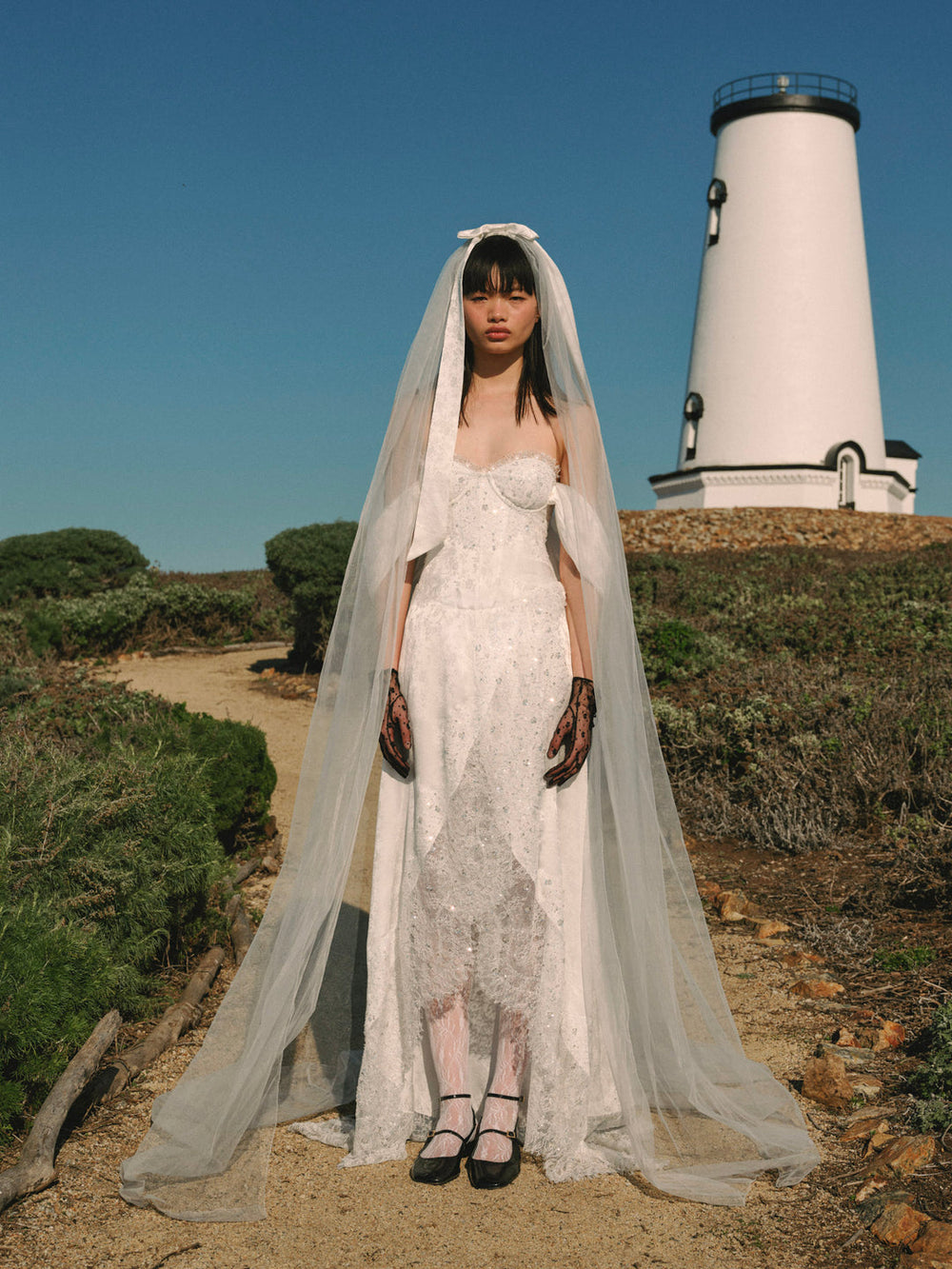 Fiorenza Veil White
