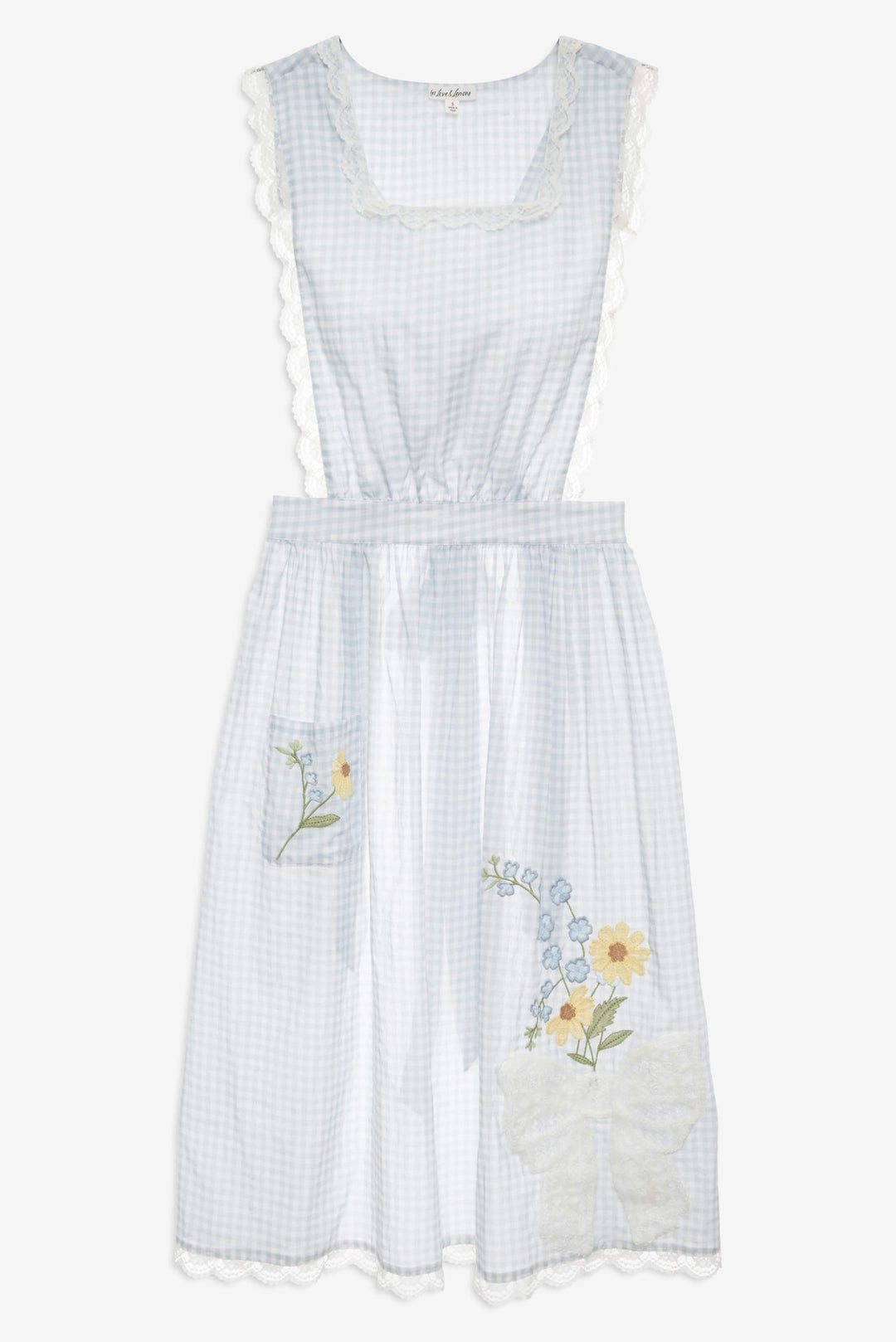 Bluebell Gingham Apron Blue