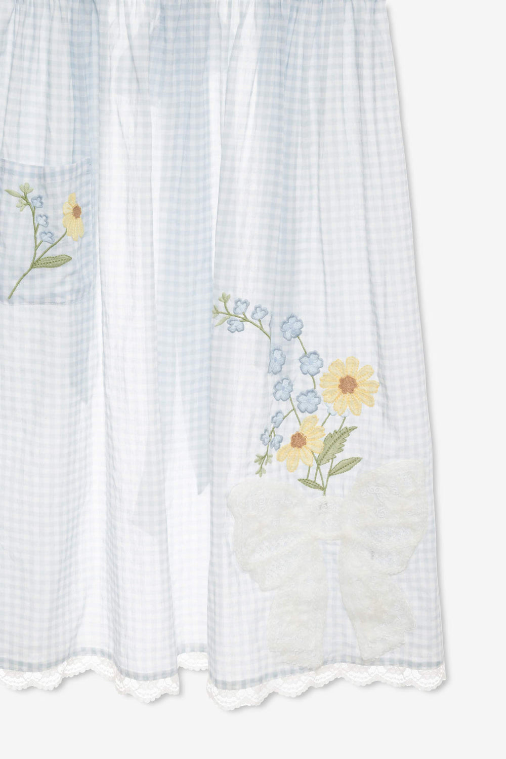 Bluebell Gingham Apron Blue