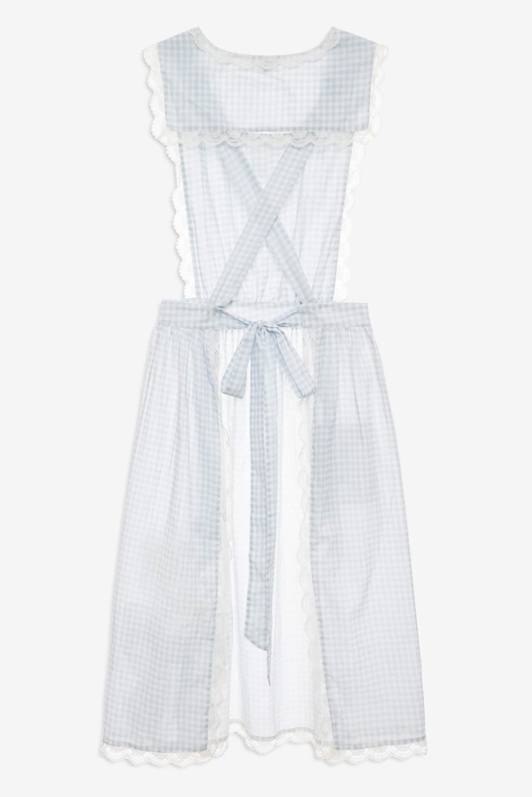 Bluebell Gingham Apron Blue