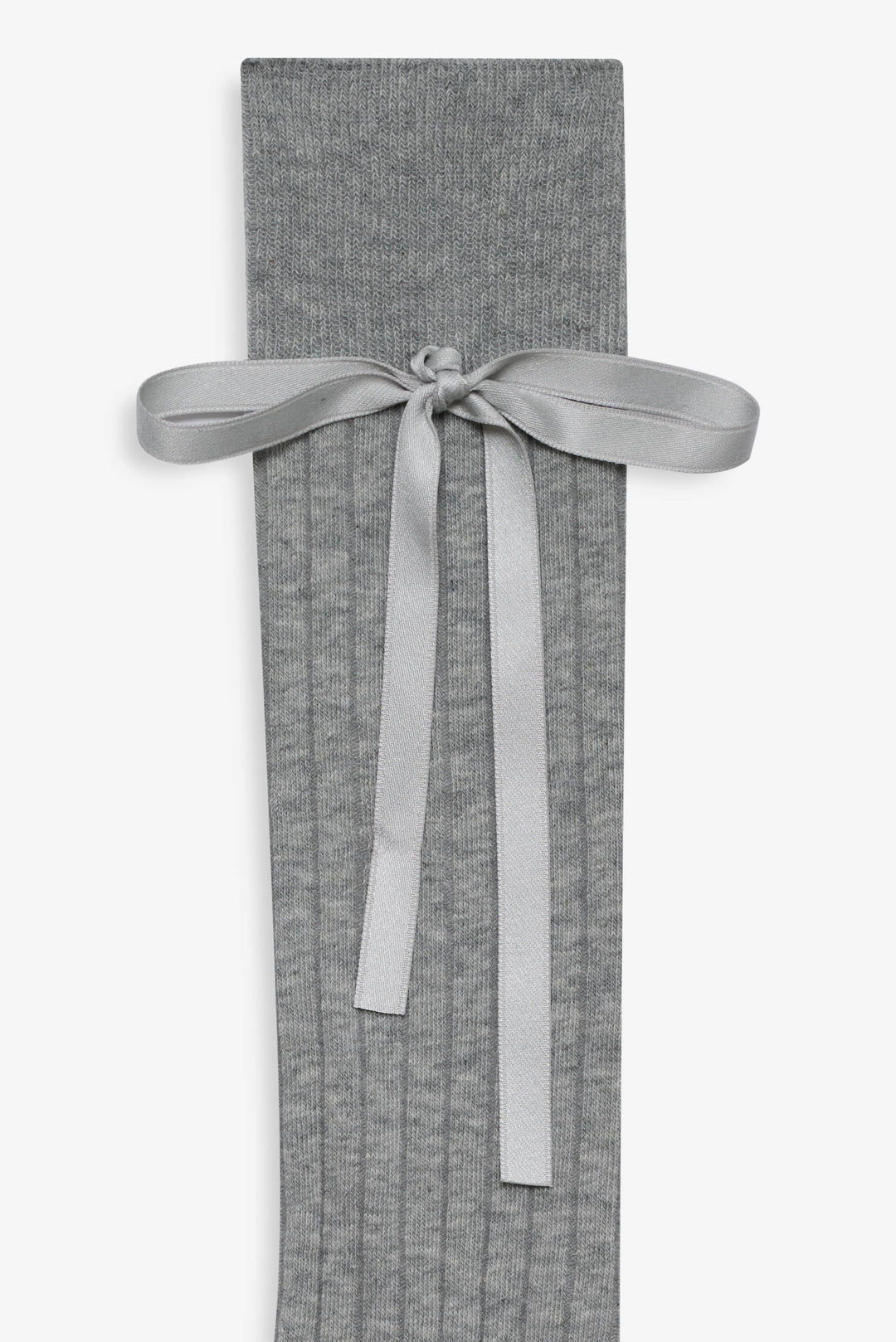 Knee-High Bow Socks Grey