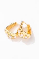 Daisy Mae Hoop Earrings White