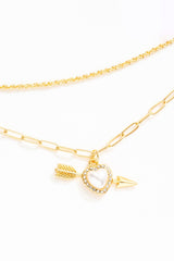 Cupid Heart Necklace White