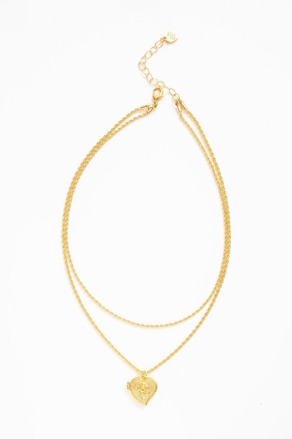 Lottie Layered Heart Locket Gold