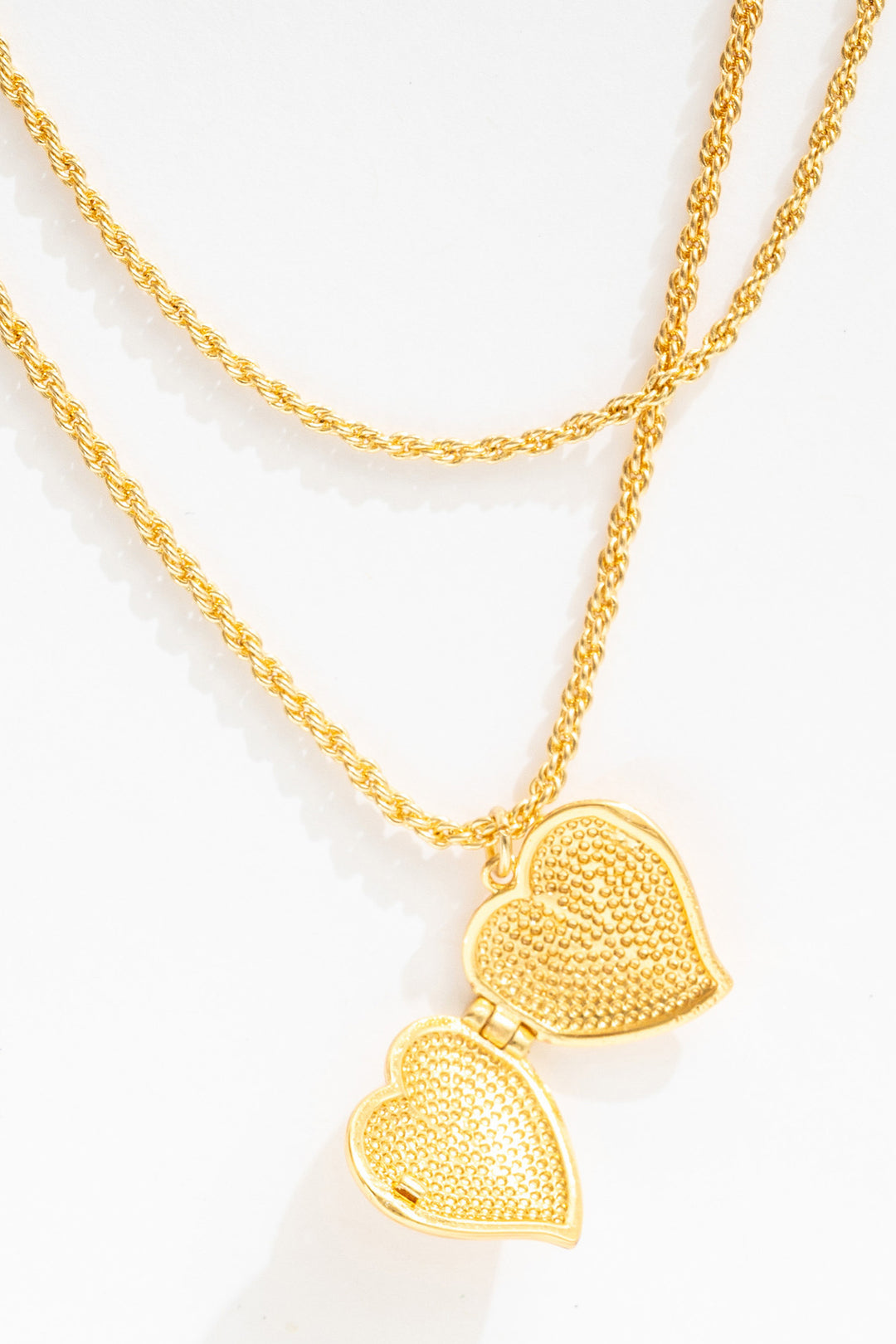 Lottie Layered Heart Locket Gold