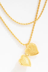 Lottie Layered Heart Locket Gold