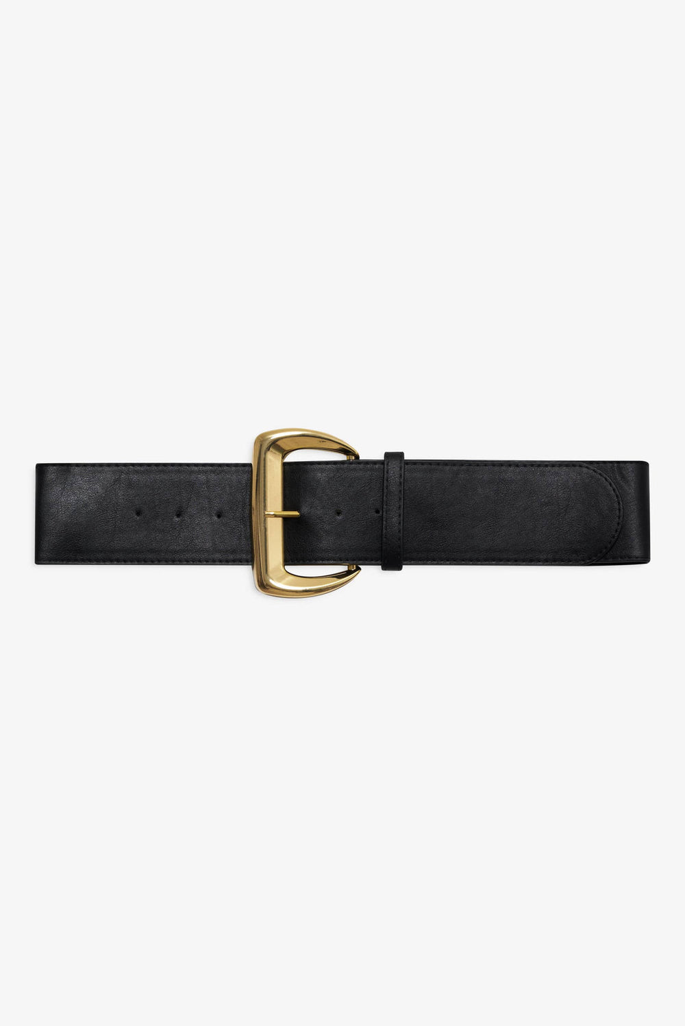Wide Buckle Hip Belt Black