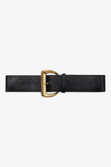 Wide Buckle Hip Belt Black