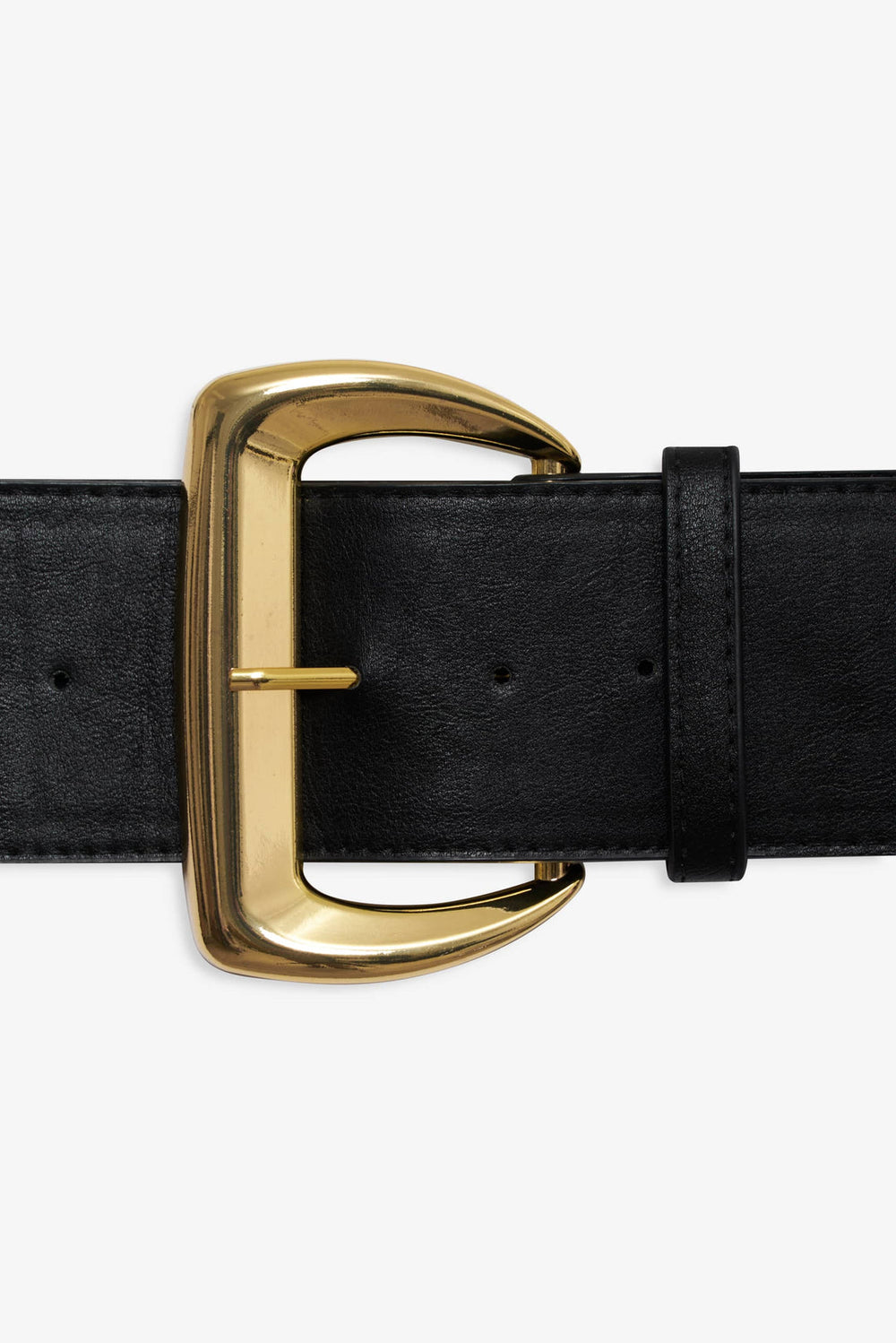 Wide Buckle Hip Belt Black