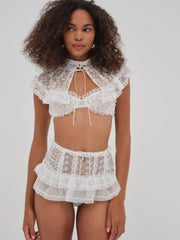 Layer Cake Chiffon Collar White