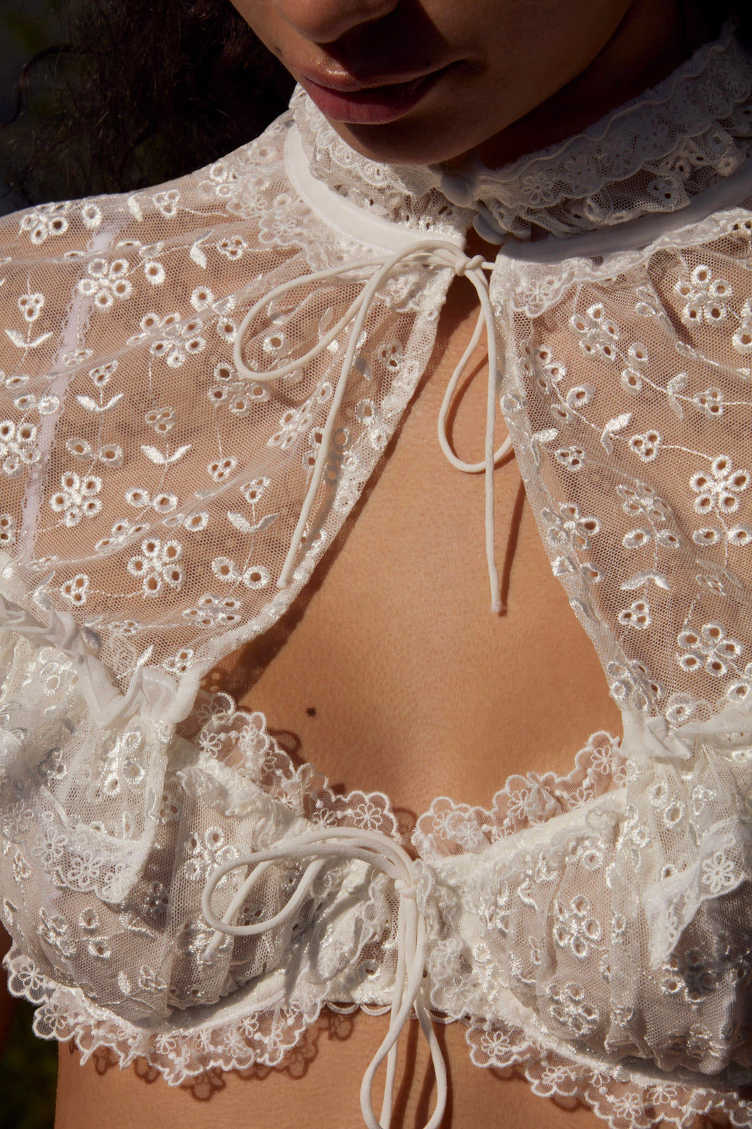 Layer Cake Chiffon Collar White