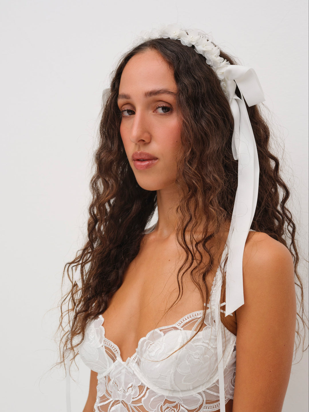 Addison Flower Crown White