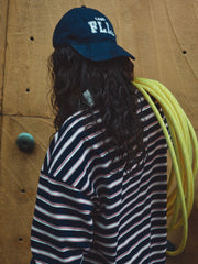 Camp Embroidered Baseball Cap Navy