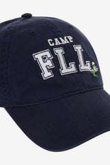 Camp Embroidered Baseball Cap Navy
