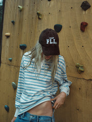 Camp Embroidered Baseball Cap Brown