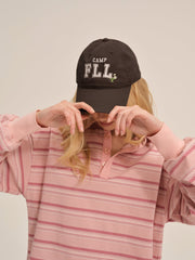Camp Embroidered Baseball Cap Brown
