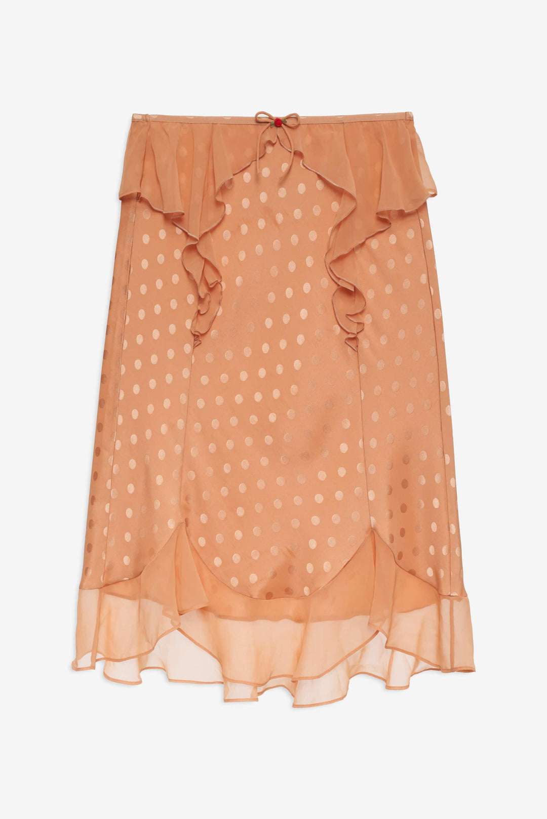 Glimmer Rosebud Midi Skirt Rose Gold