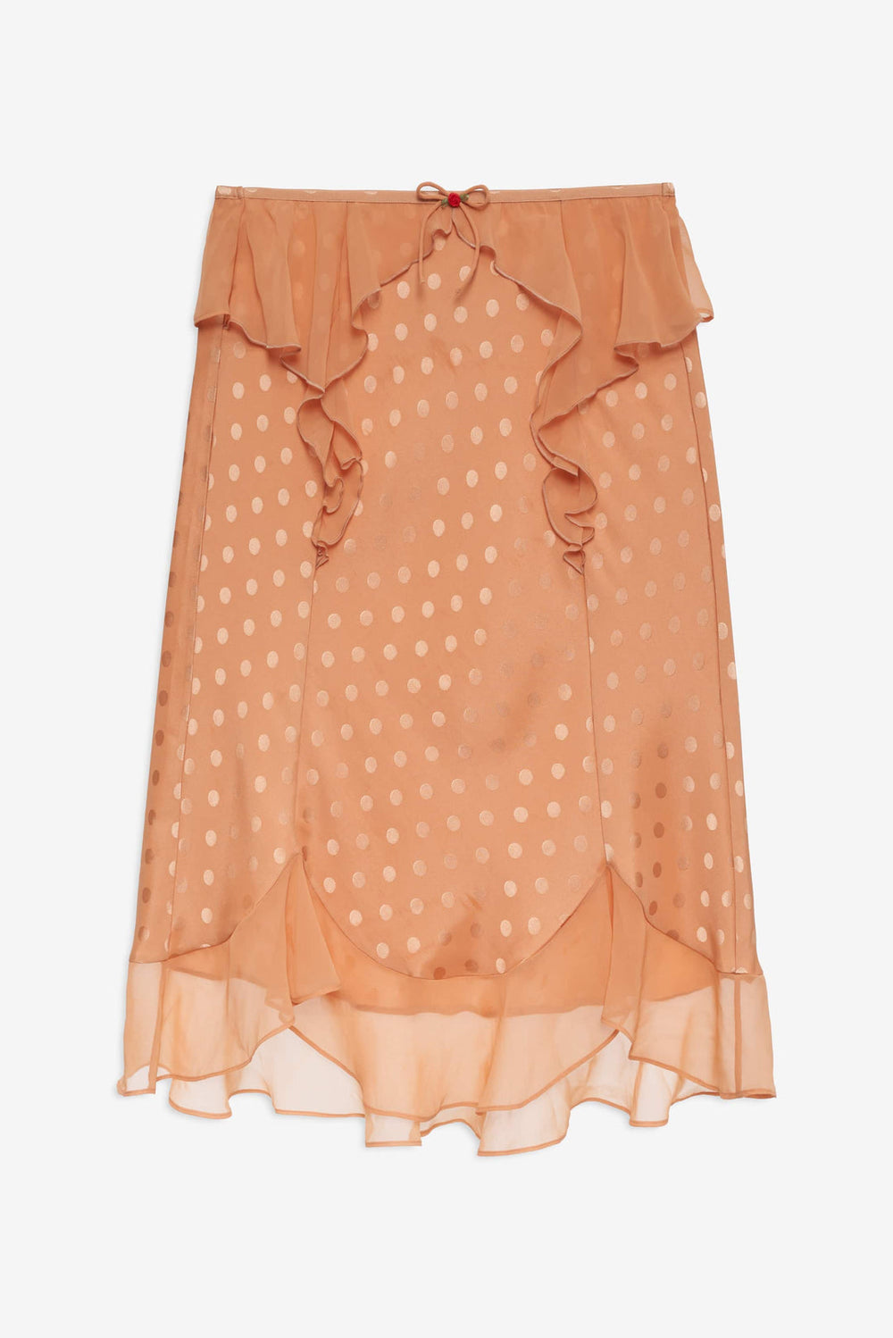 Glimmer Rosebud Midi Skirt Rose Gold