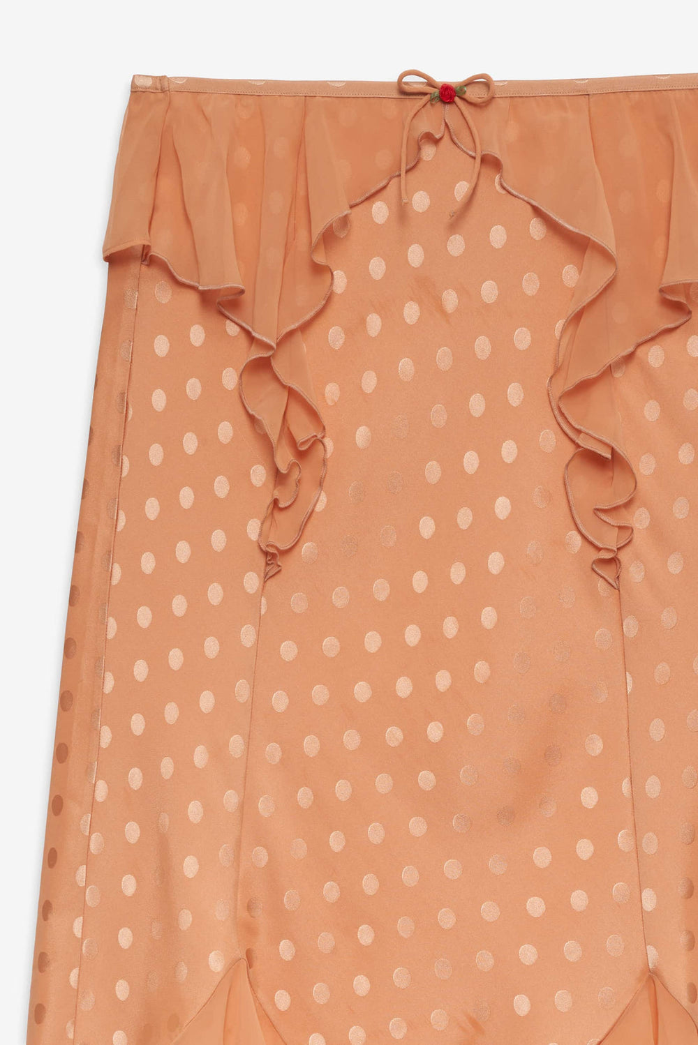 Glimmer Rosebud Midi Skirt Rose Gold