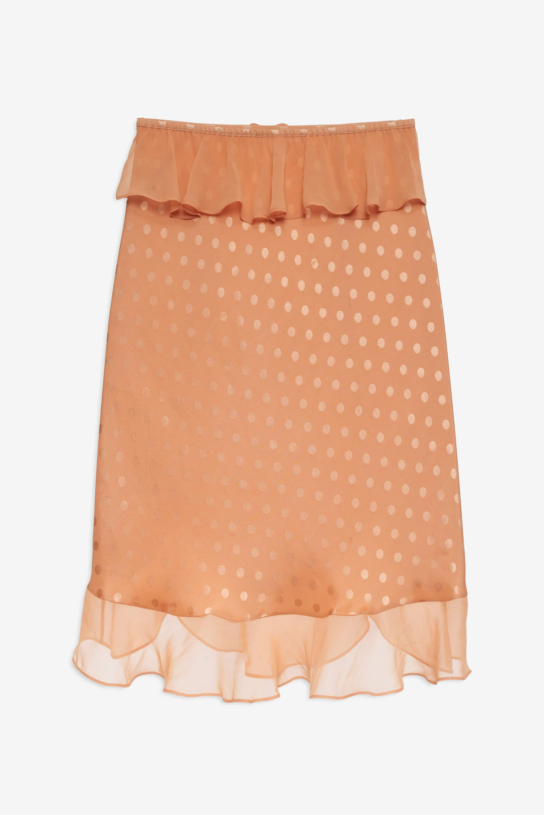 Glimmer Rosebud Midi Skirt Rose Gold