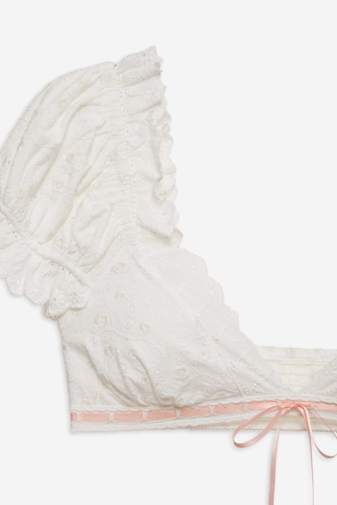 Summer Swirl Eyelet Top White