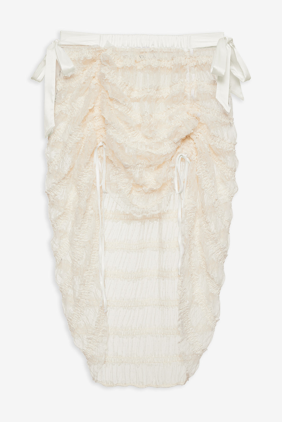 Romy Midi Slip Skirt White