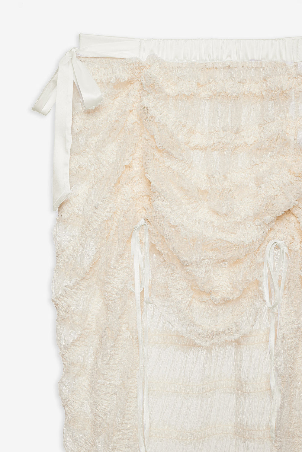 Romy Midi Slip Skirt White