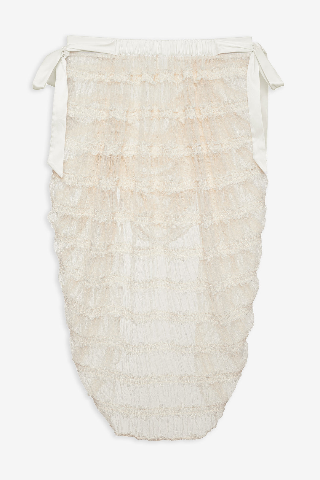 Romy Midi Slip Skirt White