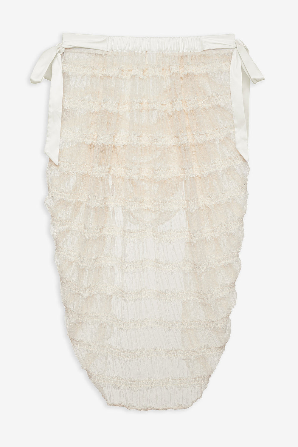 Romy Midi Slip Skirt White