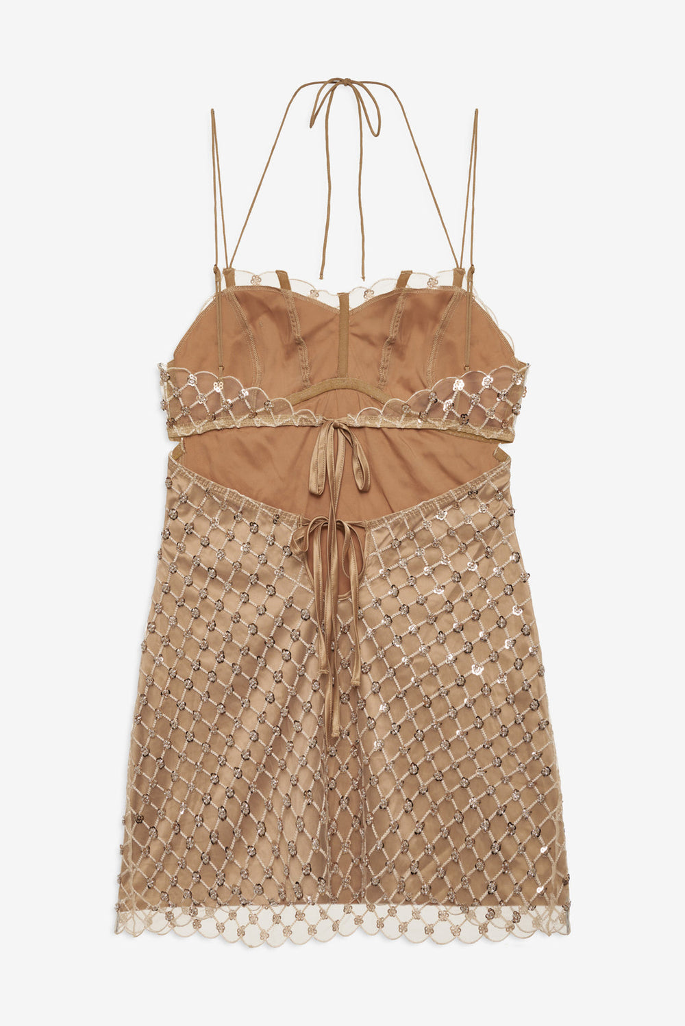 Dazzle Me Slip Dress Gold