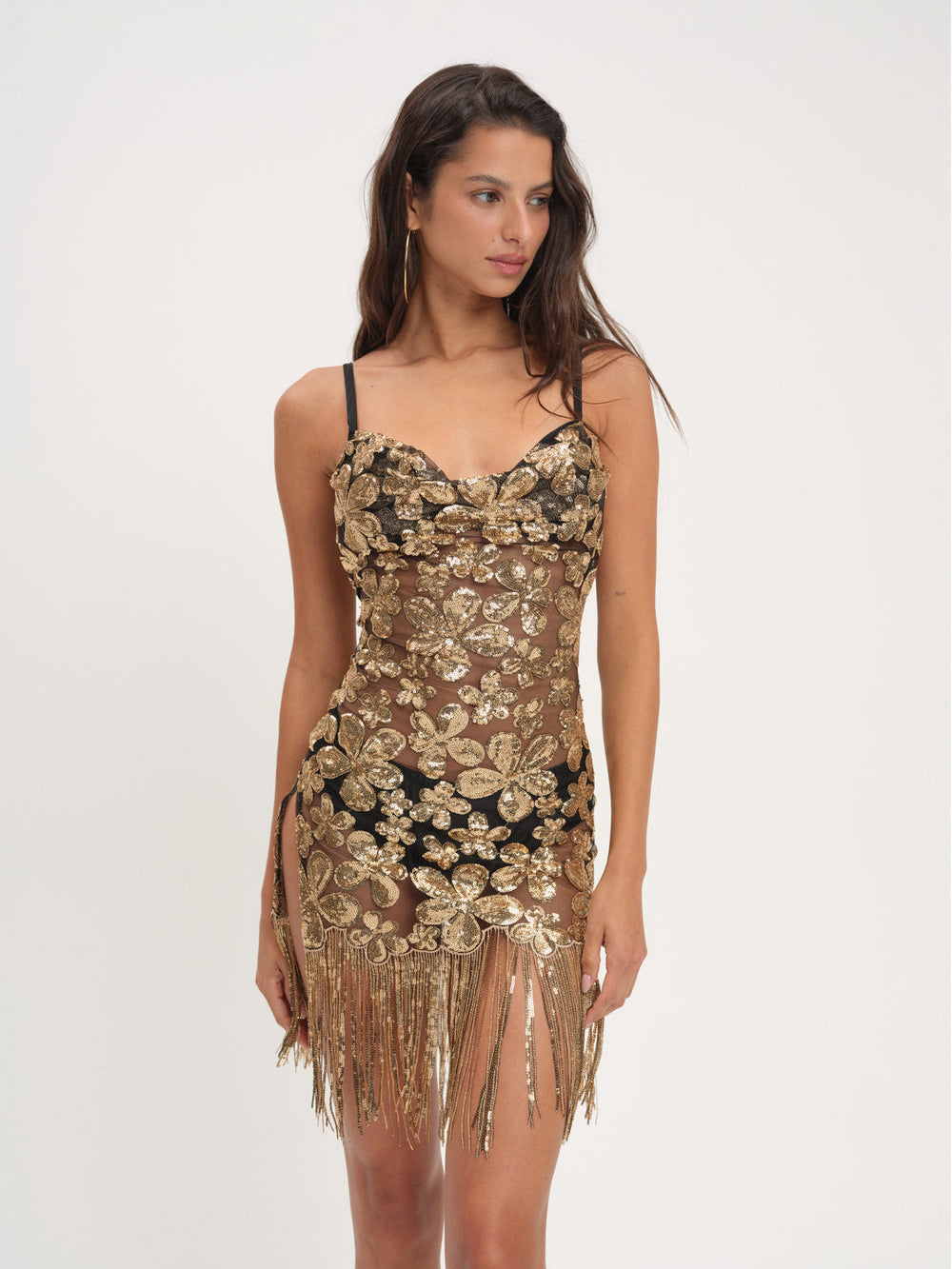 Colette Mini Dress Gold