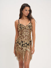 Colette Mini Dress Gold