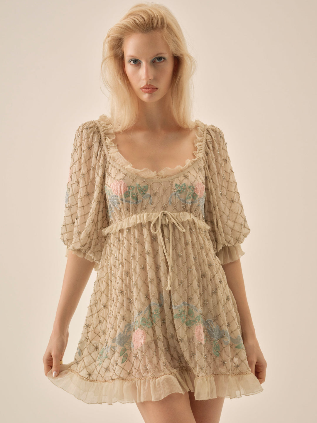 Spellbound Rose Mini Dress Pale Pink