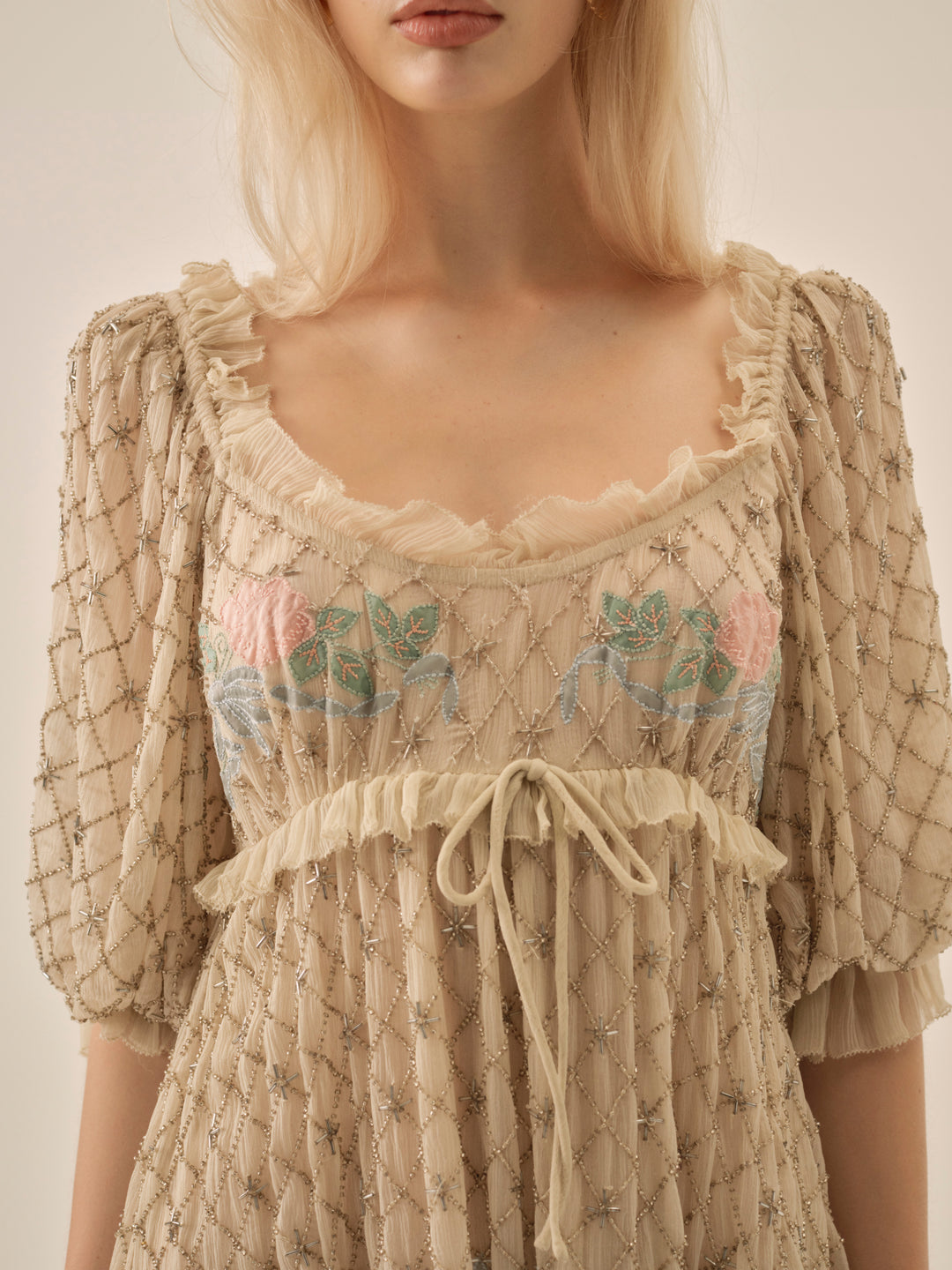 Spellbound Rose Mini Dress Pale Pink