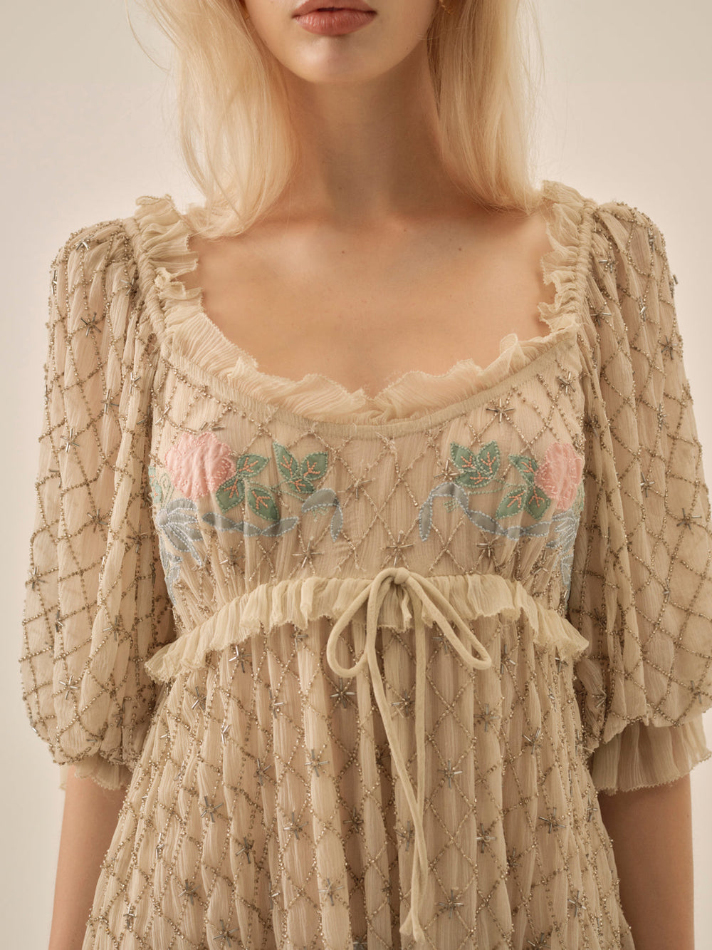 Spellbound Rose Mini Dress Pale Pink