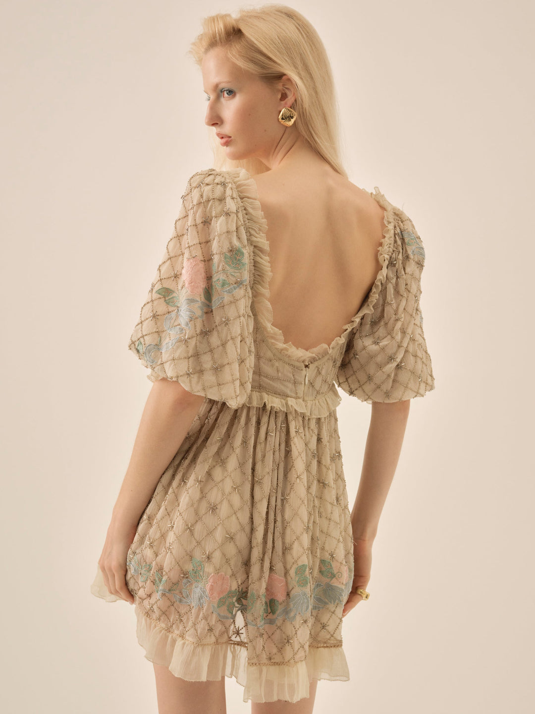 Spellbound Rose Mini Dress Pale Pink