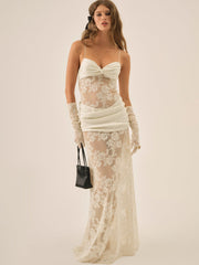 Daisy Lace Gown Cream