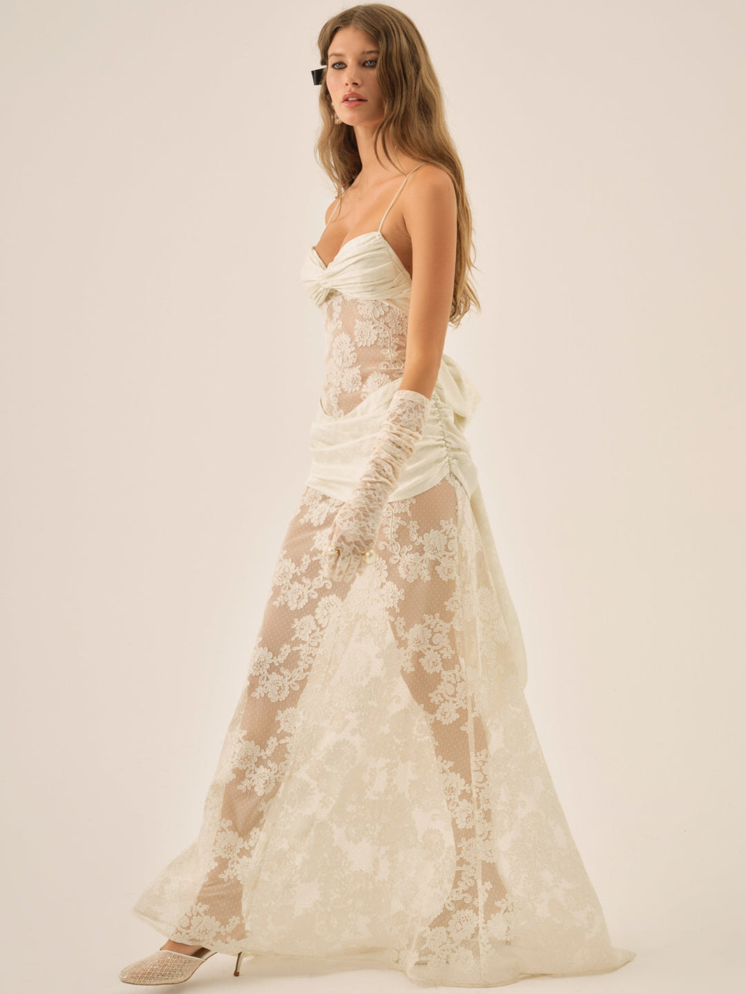 Daisy Lace Gown Cream