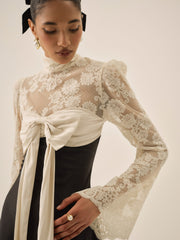 Grace Lace Mini Dress Cream
