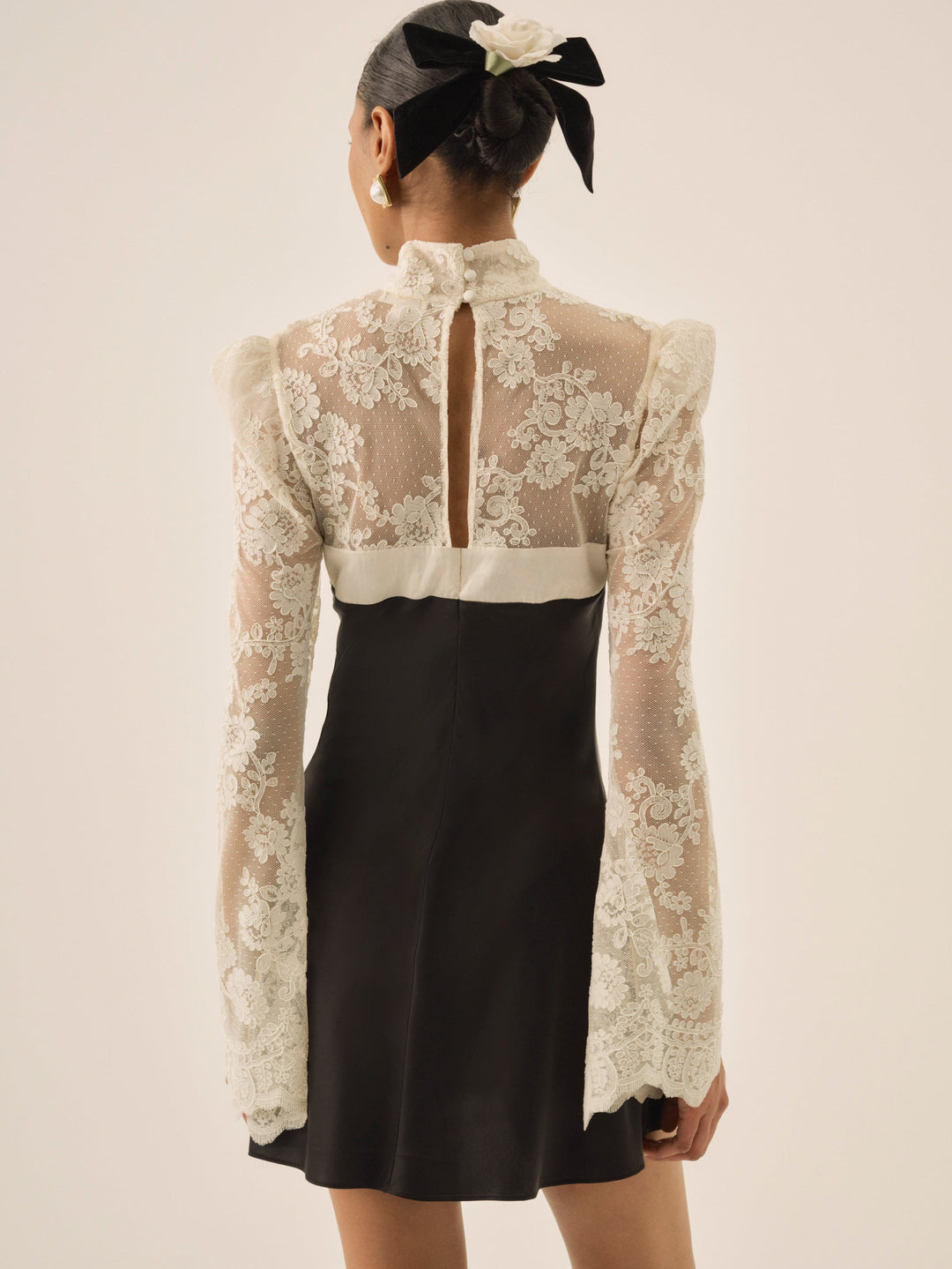 Grace Lace Mini Dress Cream