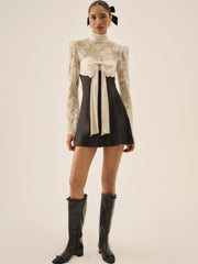 Grace Lace Mini Dress Cream