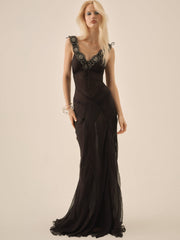 Willa Silk Gown Black
