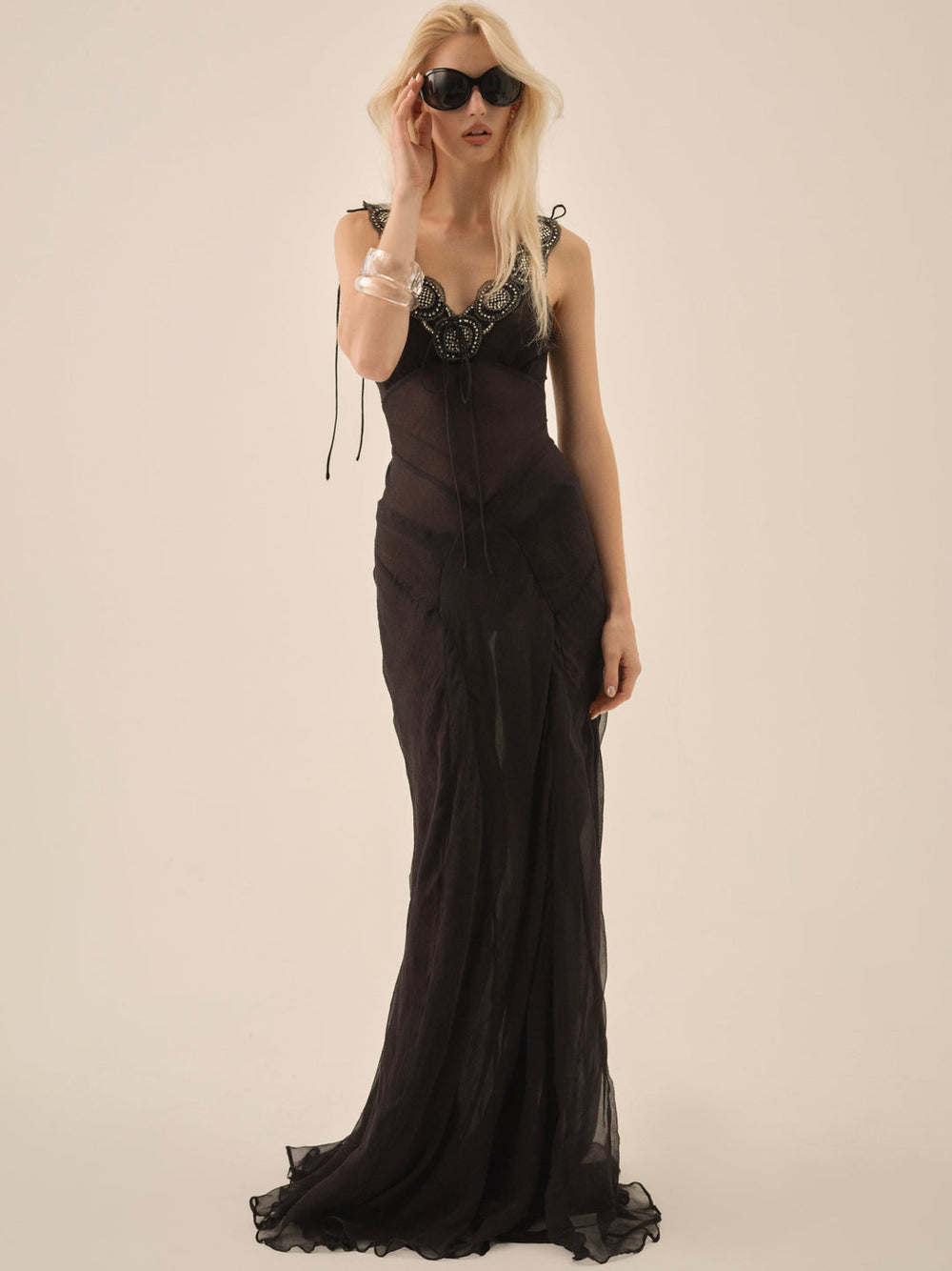 Willa Silk Gown Black