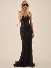 Willa Silk Gown Black