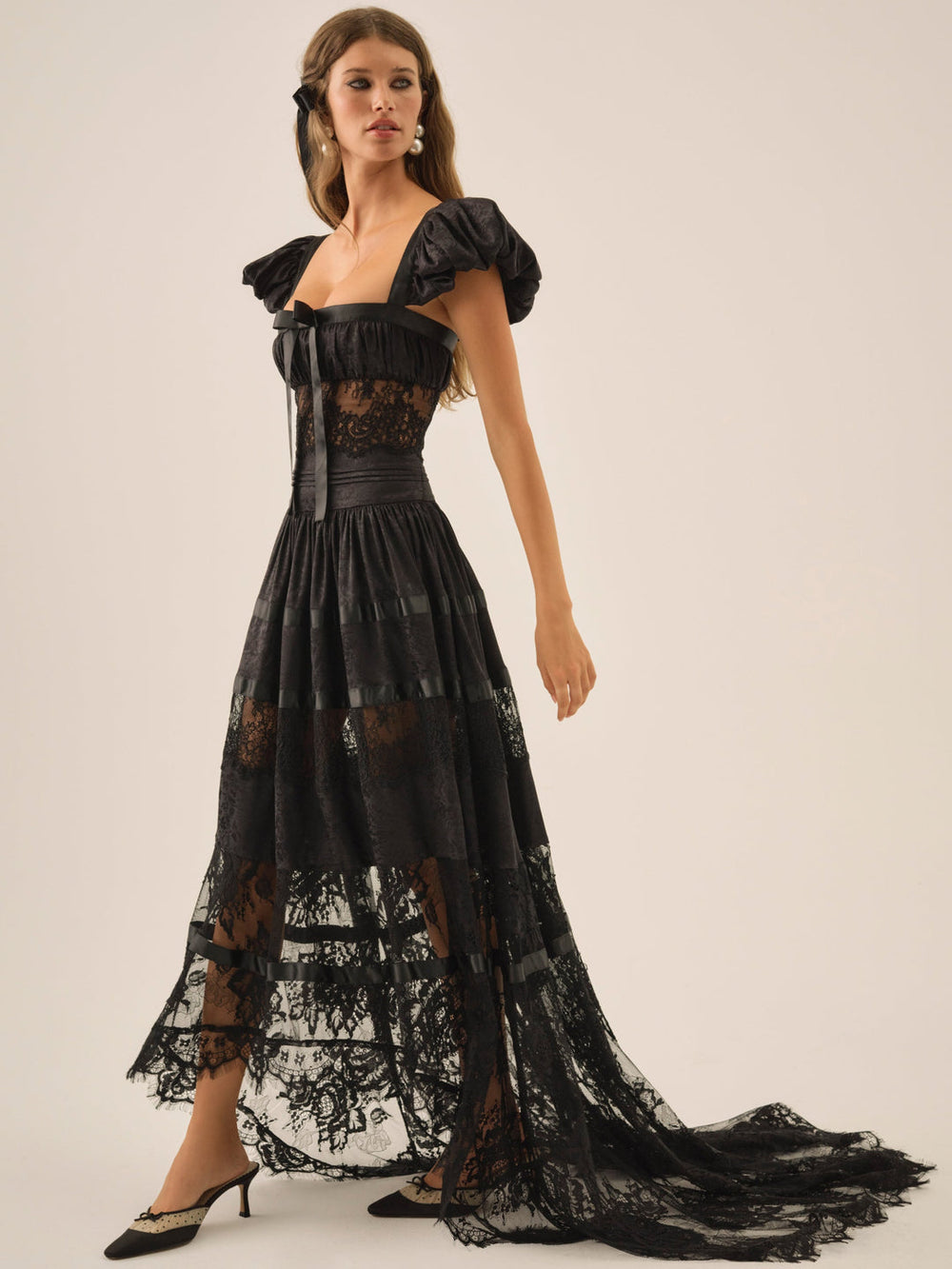 Annabelle Lace Gown Black