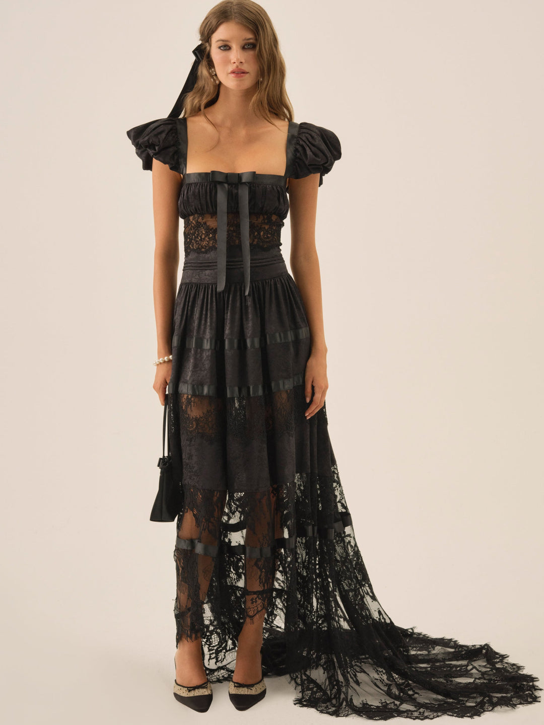 Annabelle Lace Gown Black