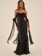 Rita Lace Gown Black